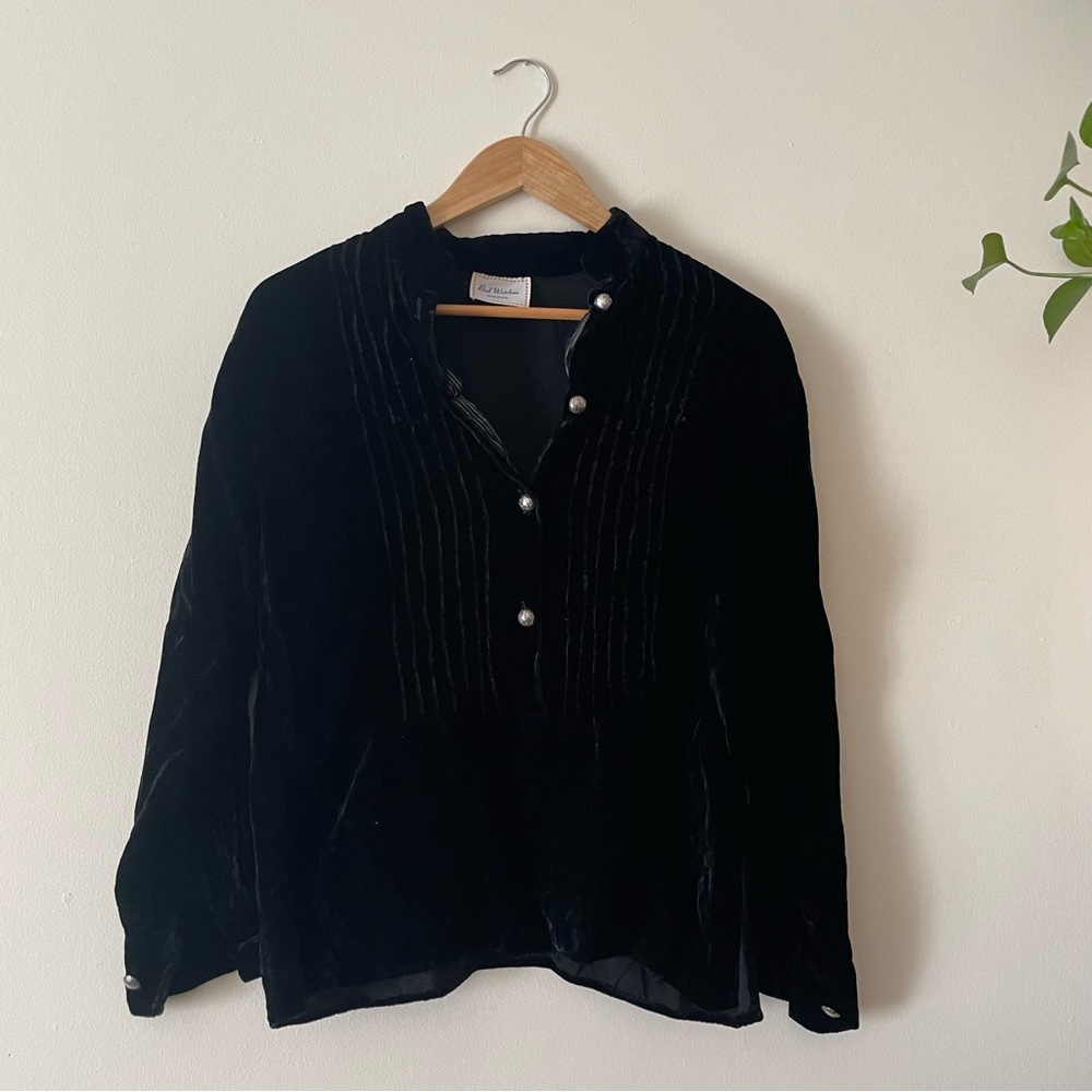 Vintage Black Velvet Top Bird Watchers Santa Fe N.M.